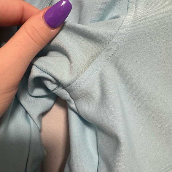 Nike Light Blue Zip-Up Jacket With Button Clasp Sleeves - Picture 8 of 10